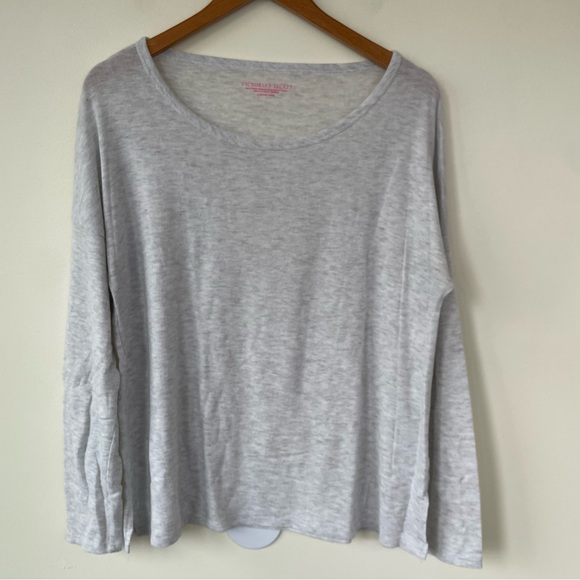 Victoria's Secret Sweaters - Victoria’s Secret Lightweight Dolman Long Sleeve Scoop Neck Sweater L Large Grey